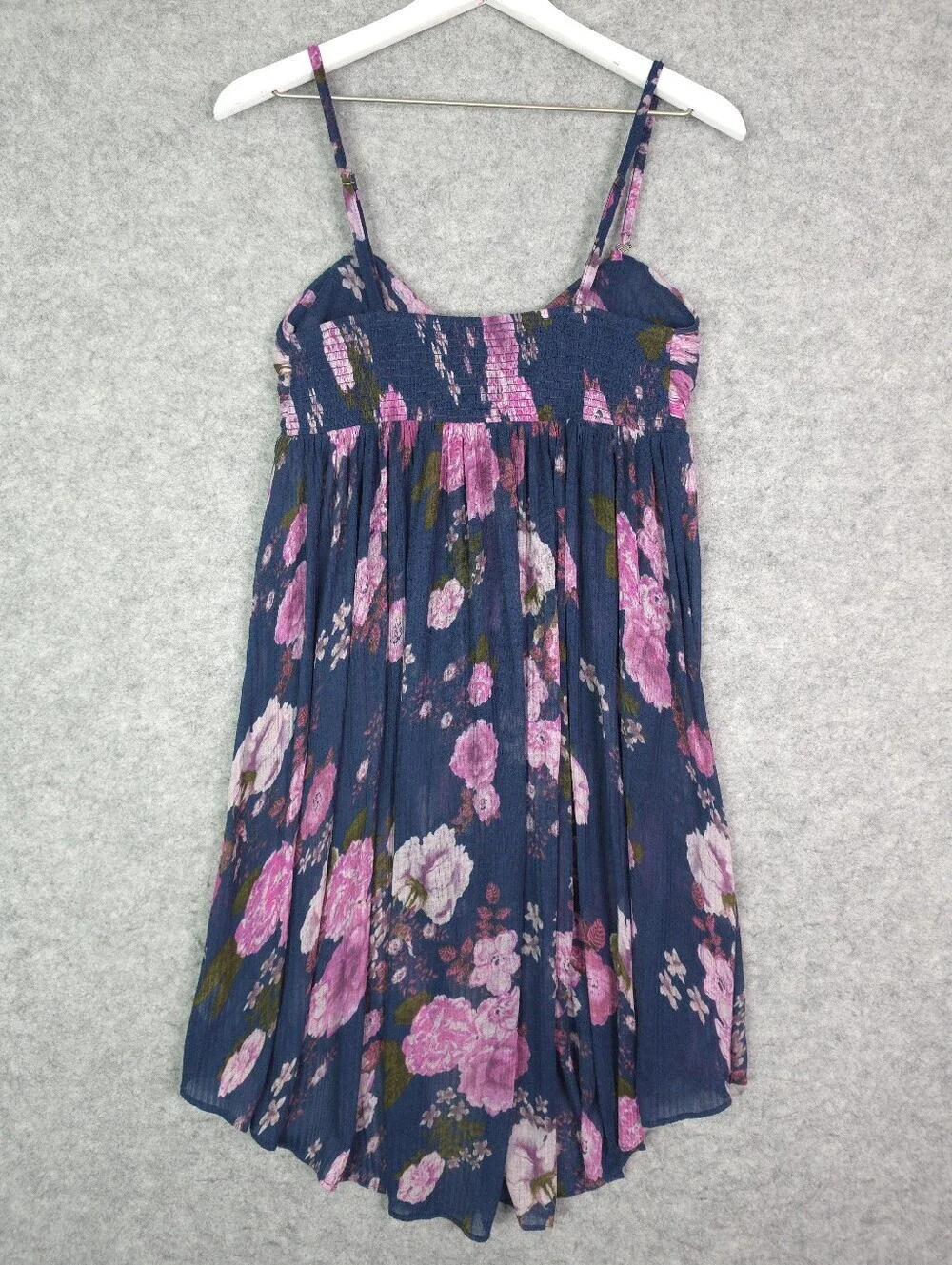 Free People Mirage Flowy Tube Top Tunic Blue Floral